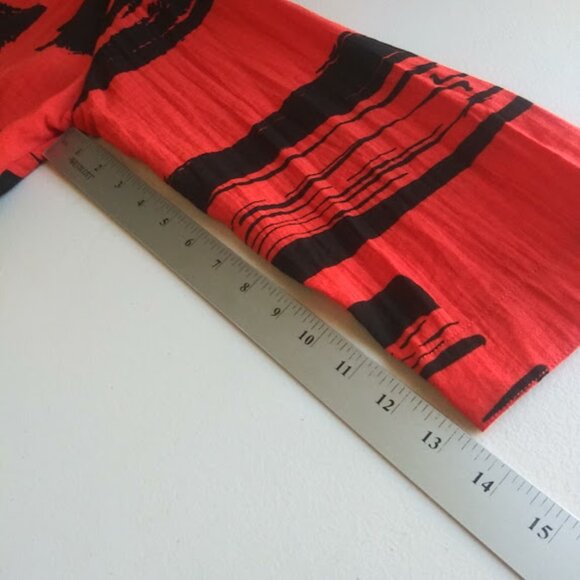 Ali Miles women's size M red and black artsy blouse - Picture 8 of 16